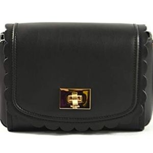 Kate Spade Zani Maple Court Black Scalloped Edge